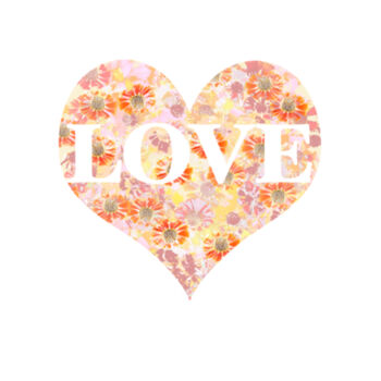 Love-Flower-Heart Unisex Organic T-shirt Design